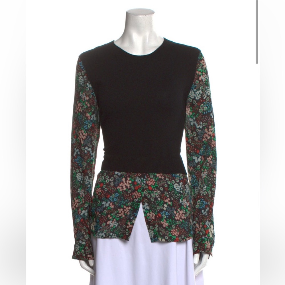 Veronica Beard Mellow Mixed-Media Cashmere Sweater ASO Lucy Hale - Picture 2 of 11